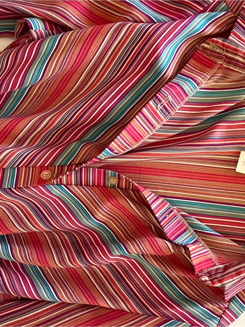 Vintage Striped Collared Shirt Dress in Pink and Red - Picture 5 of 6